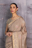 BEIGE TUSSOR GEORGETTE SAREE (1 PC)