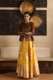 AMBER GLOW BANARASI BROCADE EMBROIDERED LEHENGA (1 PC)