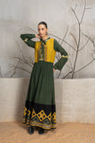 MUSTARD EMBROIDERED KOTI JACKET (1 PC)