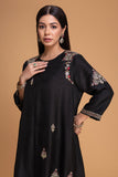 BLACK DUPION EMB. KURTA SET (3 PCS)