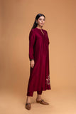 MAROON DUPION EMB. KURTA SET (2 PCS)