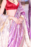 TOOSH & PURPLE TISSUE BROCADE LEHENGA SET(HD-01)