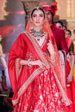 RED DUPION EMBROIDERED LEHENGA SET (HD-04)
