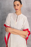 IVORY & RED KAFTAAN SET (2 PCS)