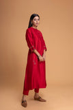 RED DUPION EMB. KURTA SET (2 PCS)