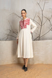 IVORY LINEN EMBROIDERED JACKET (1 PC)