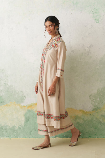 TOOSH CHANDERI EMB. KASHMIRA KURTA SET (3 PCS)
