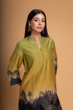 GREEN CHANDERI PRINTED TUNIC (1 PC)