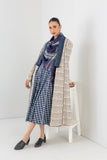 BLUE & GREY CHECK WOOLEN STOLE (1 PC)