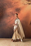 IVORY TISSUE EMB. SAREE SET (2 PCS)