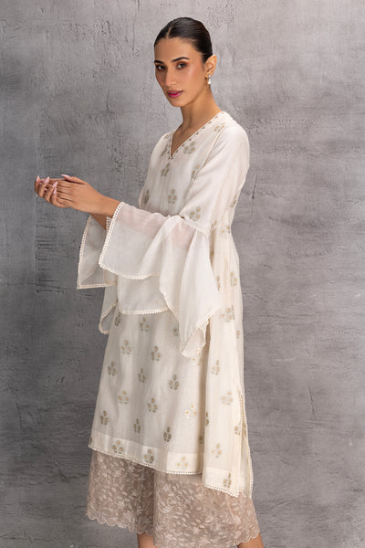 IVORY CHANDERI KURTA SET (2 PCS)