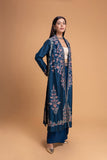 ELECTRIC BLUE EMB JACKET SET (2 PCS)