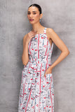 IVORY COTTON WRAP DRESS (1 PC)