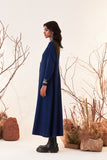 Blue Woolen Colour Blocking Jacket (Wln-02/jkt)