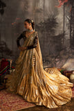 GOLD TISSUE FOIL PRINTED LEHENGAWITH CRINO (1 PC)