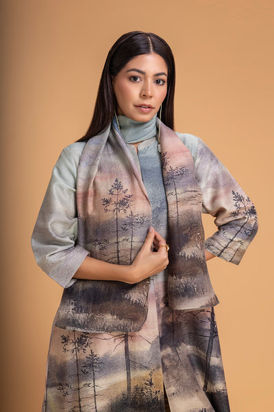 PASTELS PINKS CHANDERI PRINTED STOLE (1 PC)