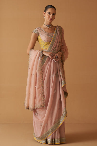 OLD ROSE ORGANZA EMBROIDERED DUPATTA (JP-15B/DUP)