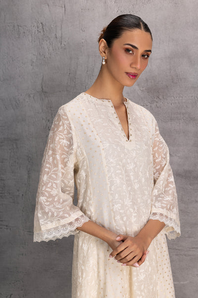 IVORY CHANDERI TUNIC (1 PC)