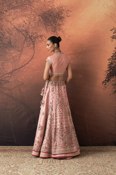 OLD ROSE EMB. MULTIKALI LEHENGA SET (EVO-10) (2 PCS)