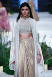 IVORY SILK DUPION EMBROIDERED JACKET ( TL-124)