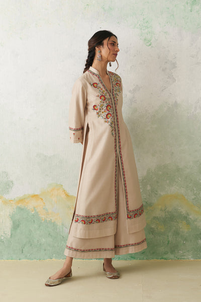 TOOSH CHANDERI EMB. KASHMIRA KURTA SET (3 PCS)