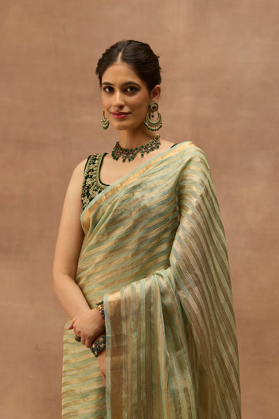 MORPANKHI ORGANZA TISSUE BANARASI SAREE (JDS-03)