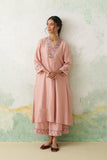 SOFT PINK CHANDERI EMB. KASHMIRA KURTA SET (3 PCS)