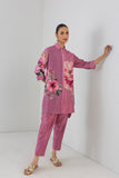 BLUSH PINK SILK CHANDERI PEONY FLOWER PRINTED SHIRT (1 PC)