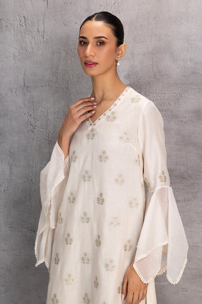 IVORY CHANDERI KURTA SET (2 PCS)