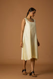 IVORY SILK ORGANZA DRESS WITH CHANDERI INNER (SV-15)