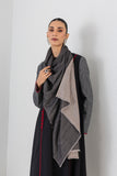 CHARCOAL & GREY DUAL REVERSED WOOLEN STOLE (1 PC)