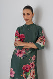 MINTED SAGE DUPION HIBISCUS PRINTED TUNIC (1 PC)