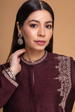 BROWN DUPION EMB. KURTA SET (2 PCS)