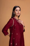 MAROON DUPION EMB. KURTA SET (2 PCS)