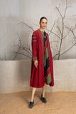 MADDER RED LINEN EMBROIDERED JACKET (1 PC)