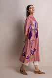 SALMON PINK SILK CHANDERI PRINTED TUNIC (1 PC)
