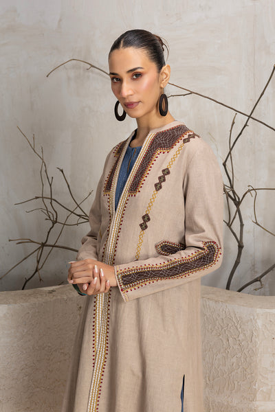 TOOSH LINEN EMBROIDERED JACKET (1 PC)