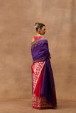 PURPLE SILK ANTIQUE DUPATTA (DUP-95)