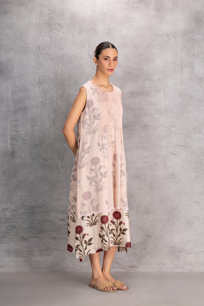 BLUSH FLORAL CHANDERI TUNIC (1 PC)