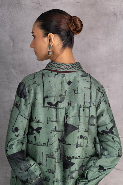 MILITARY GREEN DUPION SHIRT (1 PC)