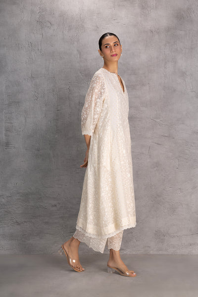 IVORY CHANDERI TUNIC (1 PC)