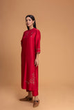 RED DUPION EMB. KURTA SET (2 PCS)