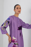 MIDNIGHT PLUM DUPION ORCHID PRINTED TUNIC (1 PC)