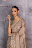 BEIGE TUSSOR GEORGETTE SAREE (1 PC)