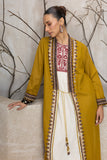 MUSTARD LINEN EMBROIDERED JACKET (1 PC)