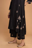 BLACK DUPION EMB. KURTA SET (3 PCS)