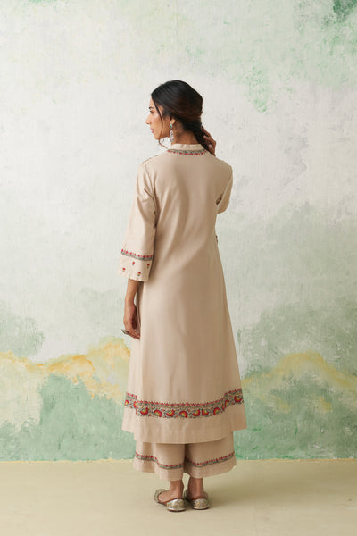 TOOSH CHANDERI EMB. KASHMIRA KURTA SET (3 PCS)