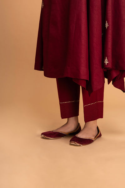 MAROON DUPION EMB. KURTA SET (2 PCS)