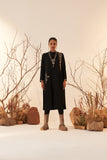 BLACK WOOLEN EMBROIDERED JACKET (1 PC)