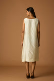 IVORY SILK ORGANZA DRESS WITH CHANDERI INNER (SV-15)